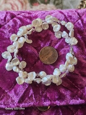 Freshwater Pearl Beaded Bracelet in White